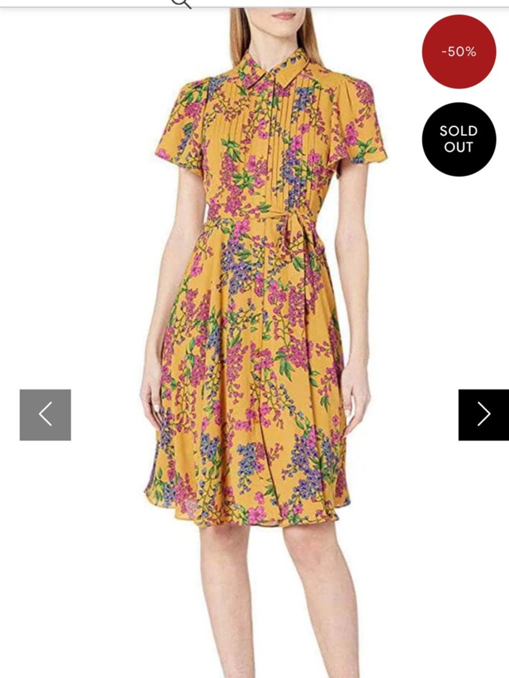 Nanette Leopard • Floral Button Up Dress • Size M